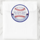 Gepersonaliseerde honkbal Baby shower Stickers (Tas)
