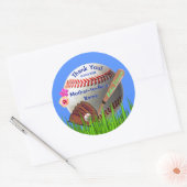 Gepersonaliseerde honkbal Baby shower Stickers, jo Ronde Sticker (Envelop)