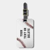 Gepersonaliseerde honkbal Bagagelabels met JOUW TE (Voorkant verticaal)