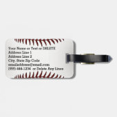 Gepersonaliseerde honkbal Bagagelabels met JOUW TE (Achterkant horizontaal)