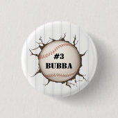 Gepersonaliseerde honkbal Button (Voorkant)