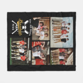 Gepersonaliseerde honkbal Fotocollage Naam Team # Fleece Deken (Voorkant (Horizontaal))