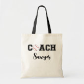 Gepersonaliseerde honkbal / kleine competitie coac tote bag (Voorkant)