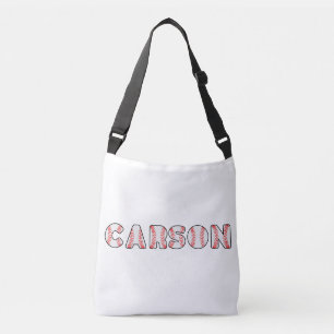 Gepersonaliseerde honkbal letters naam crossbody tas