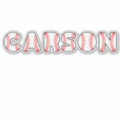 Gepersonaliseerde honkbal letters naam sticker (Voorkant)