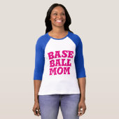 Gepersonaliseerde honkbal mam 3/4 Sleeve Jersey T-shirt (Voorkant volledig)