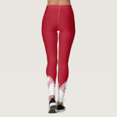 Gepersonaliseerde honkbal mam aangepaste naam leggings (Achterkant)