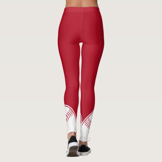Gepersonaliseerde honkbal mam aangepaste naam leggings (Achterkant)