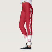 Gepersonaliseerde honkbal mam aangepaste naam leggings (Links)
