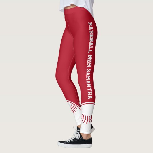 Gepersonaliseerde honkbal mam aangepaste naam leggings (Links)