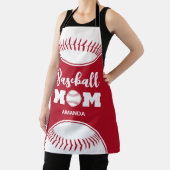 Gepersonaliseerde honkbal mam aangepaste naam schort (Insitu)