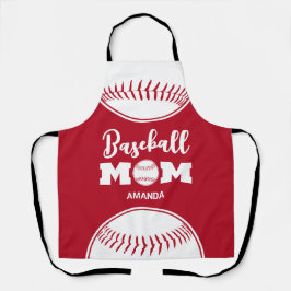 Gepersonaliseerde honkbal mam aangepaste naam schort