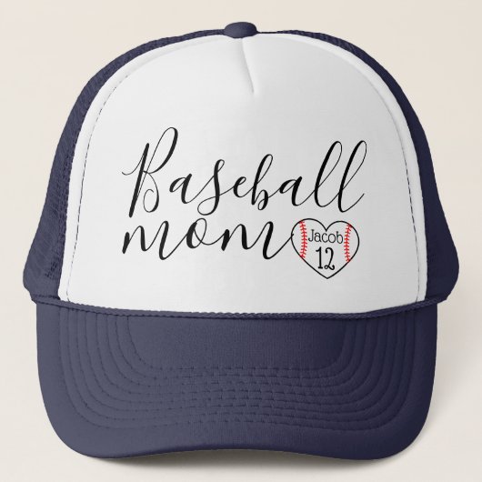 gepersonaliseerde honkbal mama trucker hoed hart n pet (Voorkant)