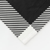 Gepersonaliseerde honkbal moeder naam Black Gingha Fleece Deken (Hoek)