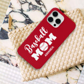 Gepersonaliseerde honkbal moeder naam Case-Mate iPhone case