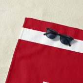 Gepersonaliseerde honkbal moeder naam strandlaken (In situ)