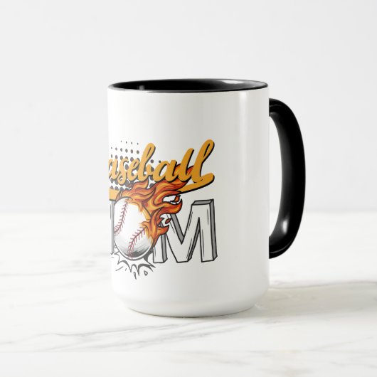 Gepersonaliseerde Honkbal MoM Coffee Mok (Voorkant rechts)