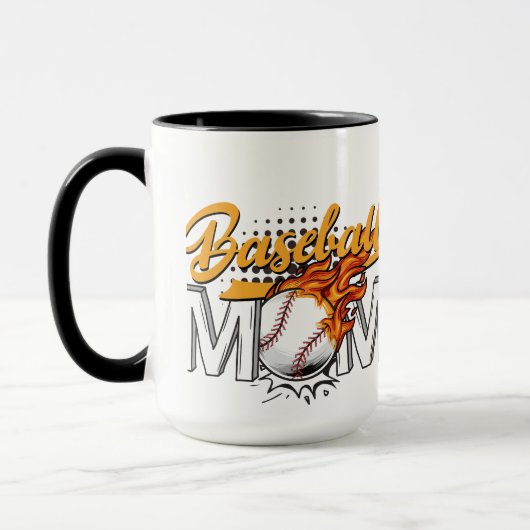Gepersonaliseerde Honkbal MoM Coffee Mok (Links)