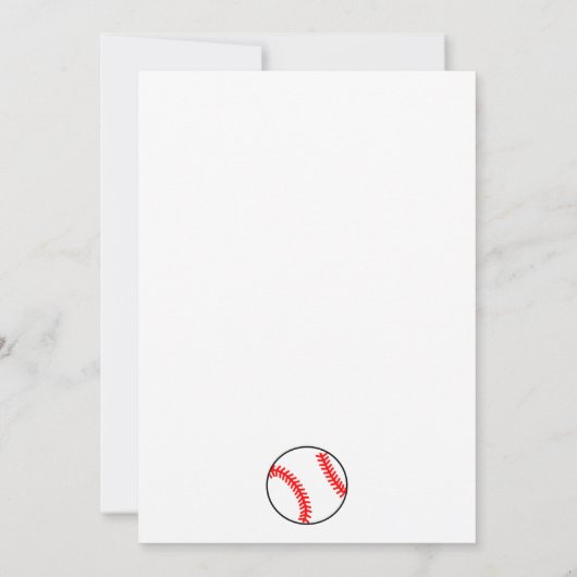 Gepersonaliseerde honkbal notenkaarten bedankkaart (Achterkant)