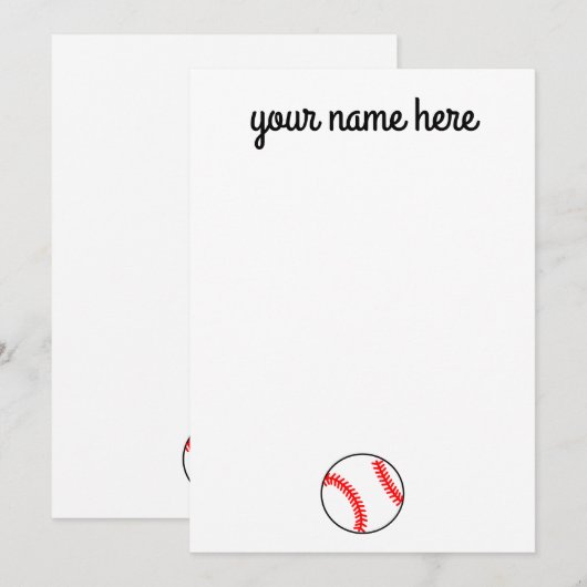 Gepersonaliseerde honkbal notenkaarten bedankkaart (Voorkant / Achterkant)