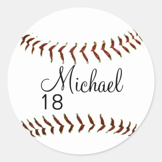 Gepersonaliseerde honkbal of softbal Stickers (Voorkant)