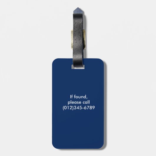 Gepersonaliseerde honkbal op Blue Kinder Boys Bagagelabel (Achterkant verticaal)