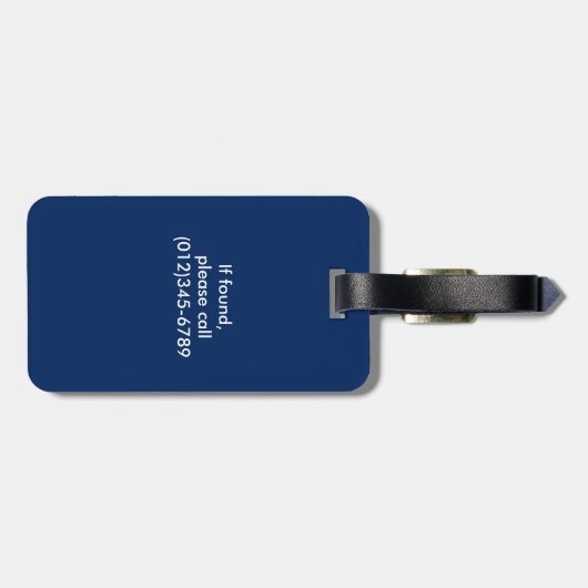 Gepersonaliseerde honkbal op Blue Kinder Boys Bagagelabel (Achterkant horizontaal)