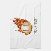 Gepersonaliseerde Honkbal op Branddoek Theedoek (Verticaal)