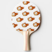 Gepersonaliseerde honkbal op de vuurknuppel tafeltennisbatje (Achterkant)