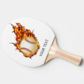 Gepersonaliseerde honkbal op de vuurknuppel tafeltennisbatje (Zijkant)