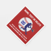 Gepersonaliseerde honkbal servetten veranderen van (Hoek)