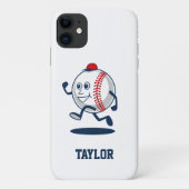 Gepersonaliseerde Honkbal Softbal Schattigee Carto Case-Mate iPhone Case (Achterkant)