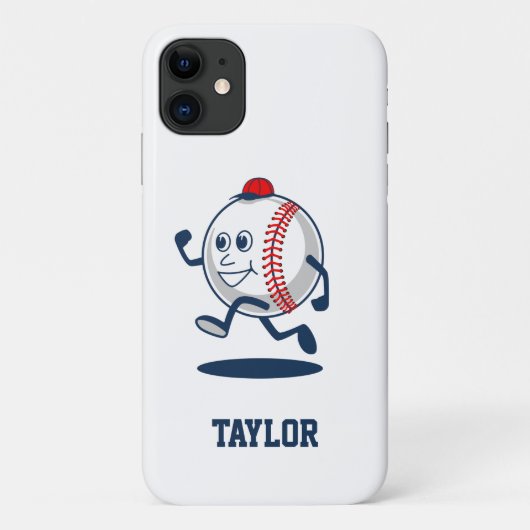 Gepersonaliseerde Honkbal Softbal Schattigee Carto Case-Mate iPhone Case (Achterkant)