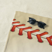 Gepersonaliseerde honkbal / softbal strandhanddoek strandlaken (In situ)