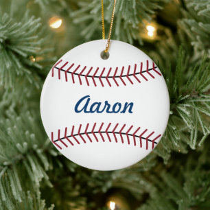 Gepersonaliseerde honkbal sport kerst ornament