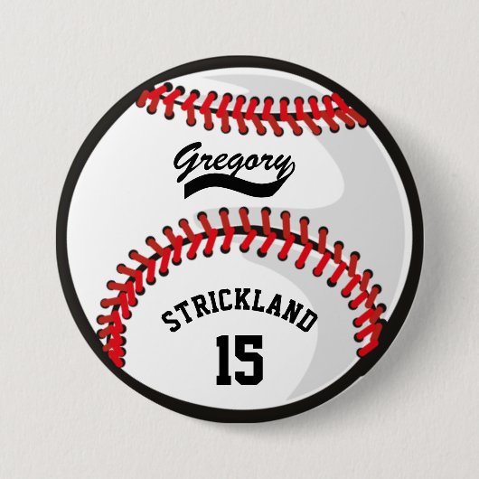 Gepersonaliseerde Honkbal Sport Tribute Button (Voorkant)
