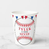 Gepersonaliseerde Honkbal Sport Verjaardagsfeest Papieren Bekers (Achterkant)
