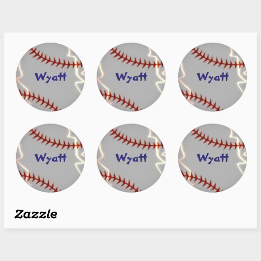 Gepersonaliseerde honkbal stickers (Vel)