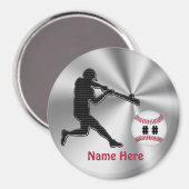 Gepersonaliseerde Honkbal Team Gift Ideeën voor ki Magneet (Voorkant / Achterkant)