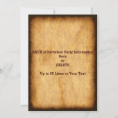 Gepersonaliseerde honkbal uitnodiging voor elke ge (Achterkant)