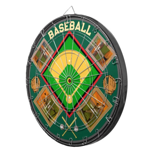 Gepersonaliseerde honkbal UW FOTO'S Dartbord (Voorkant Rechts)