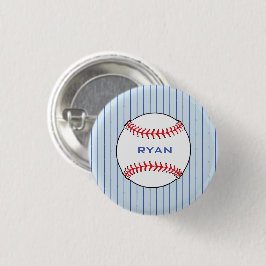 Gepersonaliseerde Honkbal Verjaardag Kinder Partij Ronde Button 3,2 Cm
