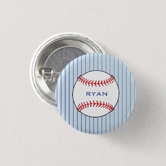 Gepersonaliseerde Honkbal Verjaardag Kinder Partij Ronde Button 3,2 Cm (Voorkant /achterkant)