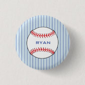 Gepersonaliseerde Honkbal Verjaardag Kinder Partij Ronde Button 3,2 Cm (Voorkant)