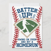 Gepersonaliseerde honkbal verjaardagsfeestuitnodig kaart (Voorkant)