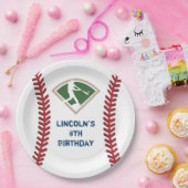 Gepersonaliseerde honkbal verjaardagspapier Borden Papieren Bordje (Feest)