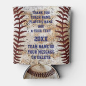 Gepersonaliseerde honkbal voor coaches, spelers blikjeskoeler (Voorkant)