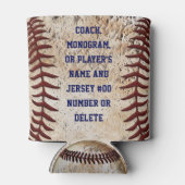 Gepersonaliseerde honkbal voor coaches, spelers blikjeskoeler (Achterkant)