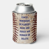 Gepersonaliseerde honkbal voor coaches, spelers blikjeskoeler (Blikje Achterkant)