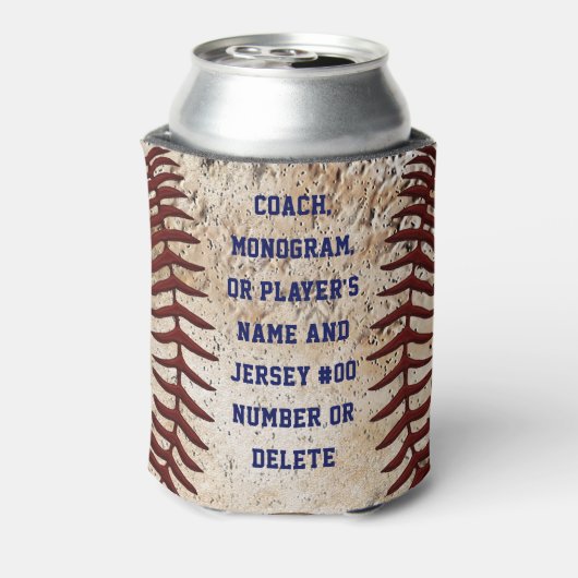 Gepersonaliseerde honkbal voor coaches, spelers blikjeskoeler (Blikje Achterkant)